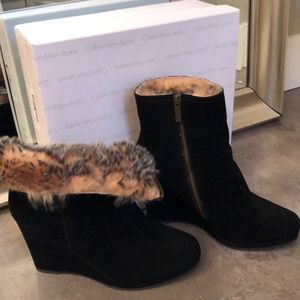 Calvin Klein-Odelle Suede Bootie